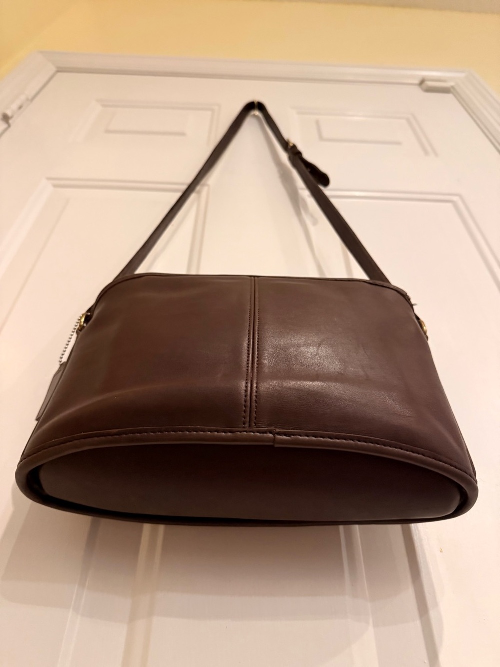 Vintage 1997 Coach Metropolis Zip Bag 9976 – Mahogany Brown Leather Crossbody - Picture 8 of 16